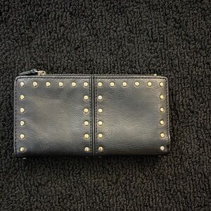 Michael Kors Black Leather Studded Wallet